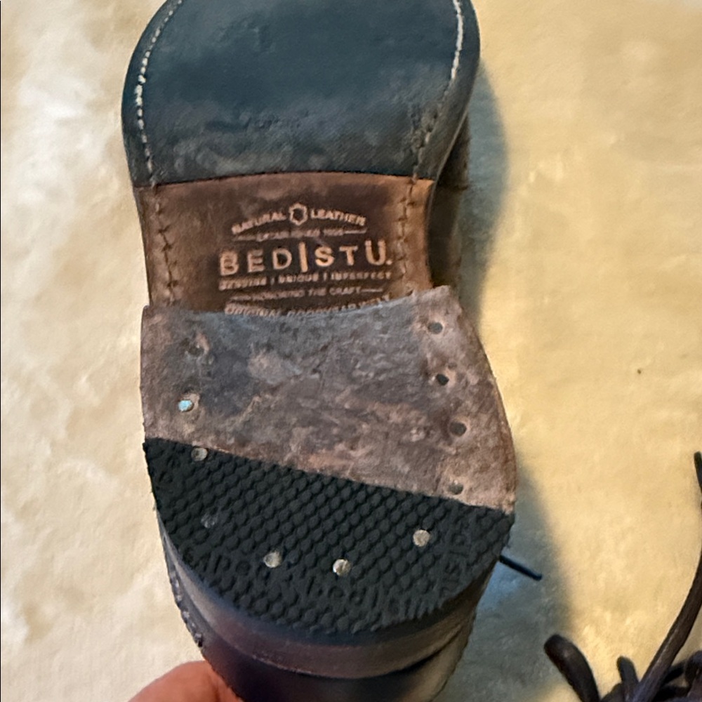 BED|STU Brown and Black Leather Oxfords - Picture 6 of 9